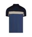 Mens Colour Block Half Zip Regular Polo Shirt Blue C.P. Company-3