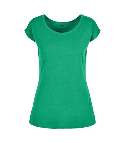 Womens/ladies wide neck t-shirt light mint Build Your Brand