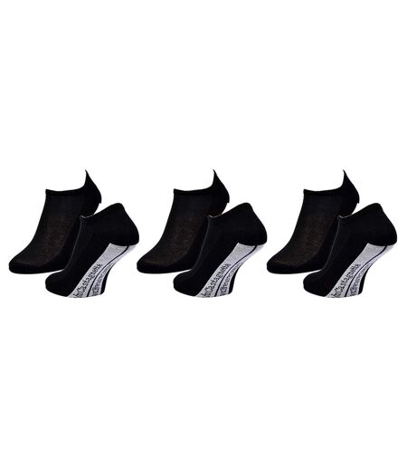 Chaussettes femme LULU CASTAGNETTE Qualité et Confort-Assortiment modèles photos selon arrivages- Pack de 3 LULU Sneaker Script Noires