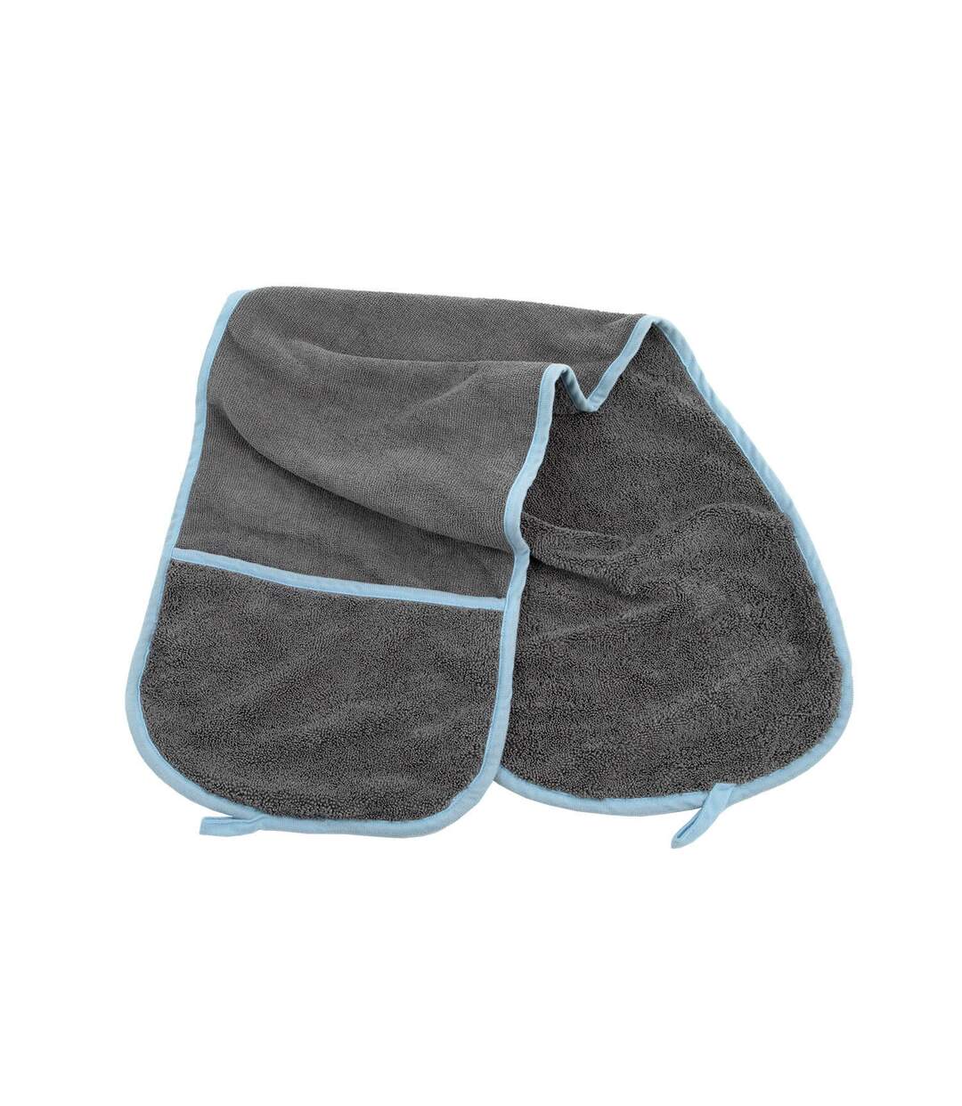 Microfleece dog towel one size black/blue Furrish-1