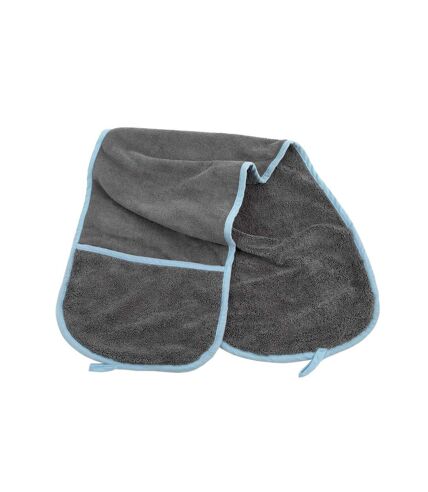 Microfleece dog towel one size black/blue Furrish