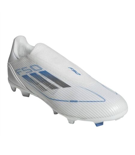 Chaussures De Foot Pour Terrain Ferme League Adulte Blanc Bleu Adidas
