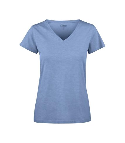 James Harvest Womens/Ladies Whailford V Neck T-Shirt (Summer Blue) - UTUB320
