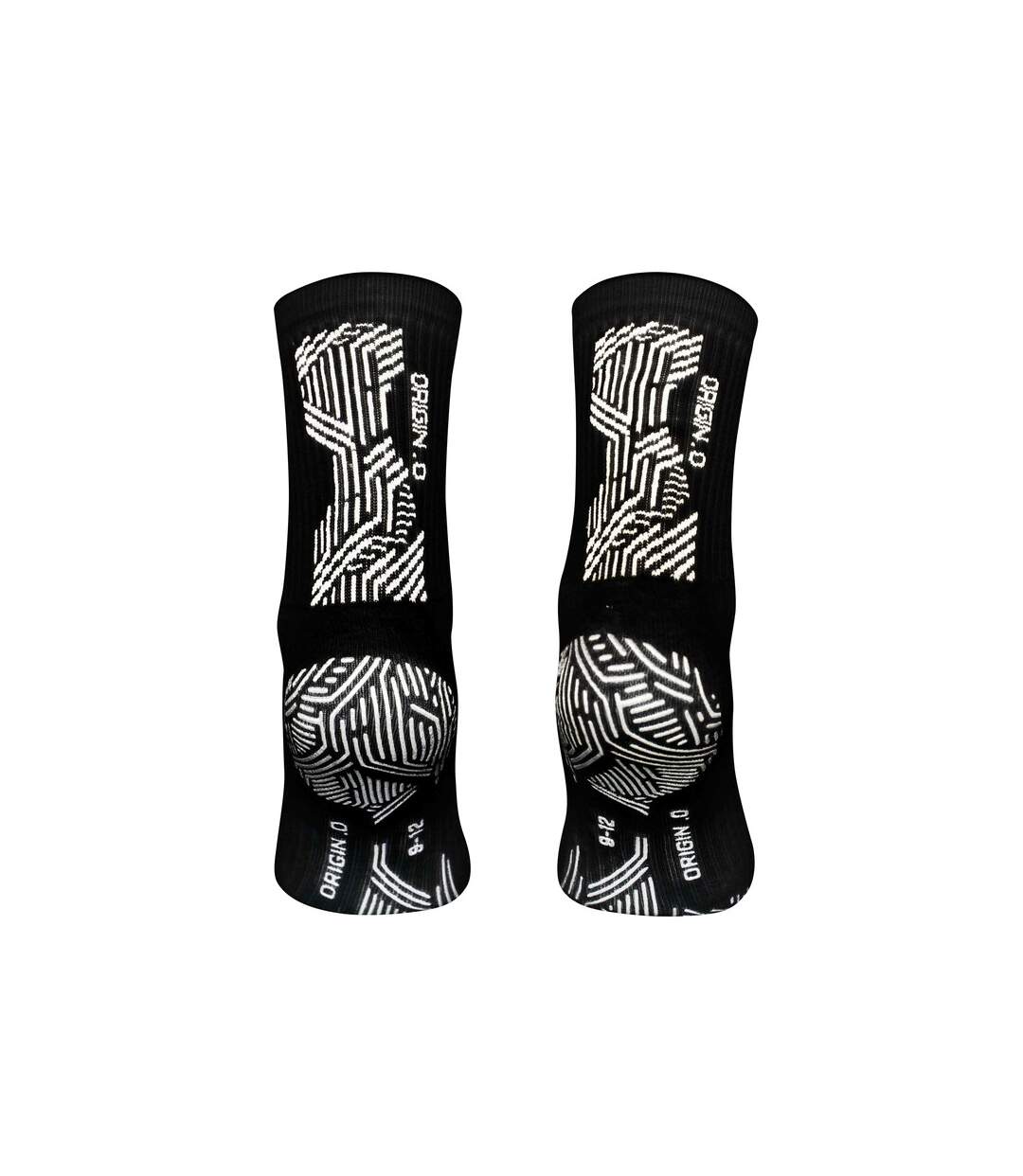 Unisex adult origin.0 gripped anti-slip sports socks black/white Precision