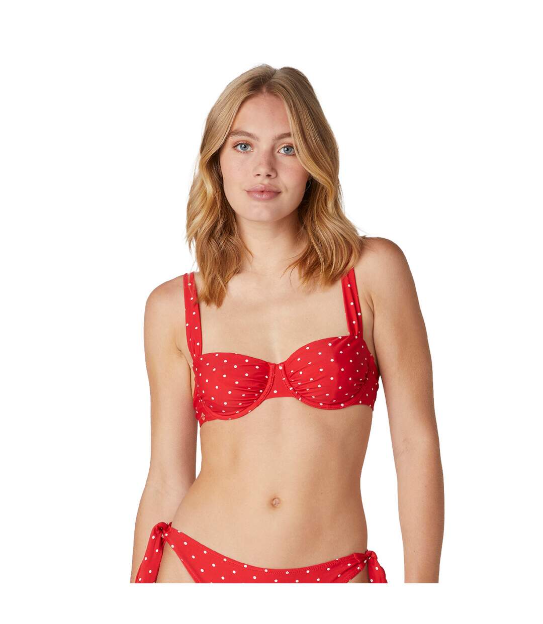 Haut de maillot de bain armaturé rouge La Cadiere-2