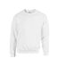 Unisex Adult Plain Heavy Blend Crew Neck Sweatshirt White Gildan-1