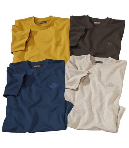 Pack of 4 Men's South Patagonia T-Shirts - Brown Yellow Ecru