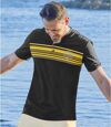 Pack of 3 Men's Casual T-Shirts - Blue Yellow Black Atlas For Men