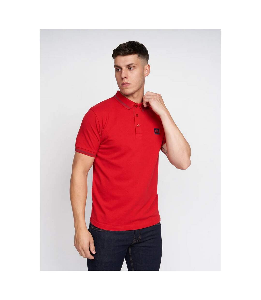 Duck and Cover Mens Feltar Polo Shirt (Red)