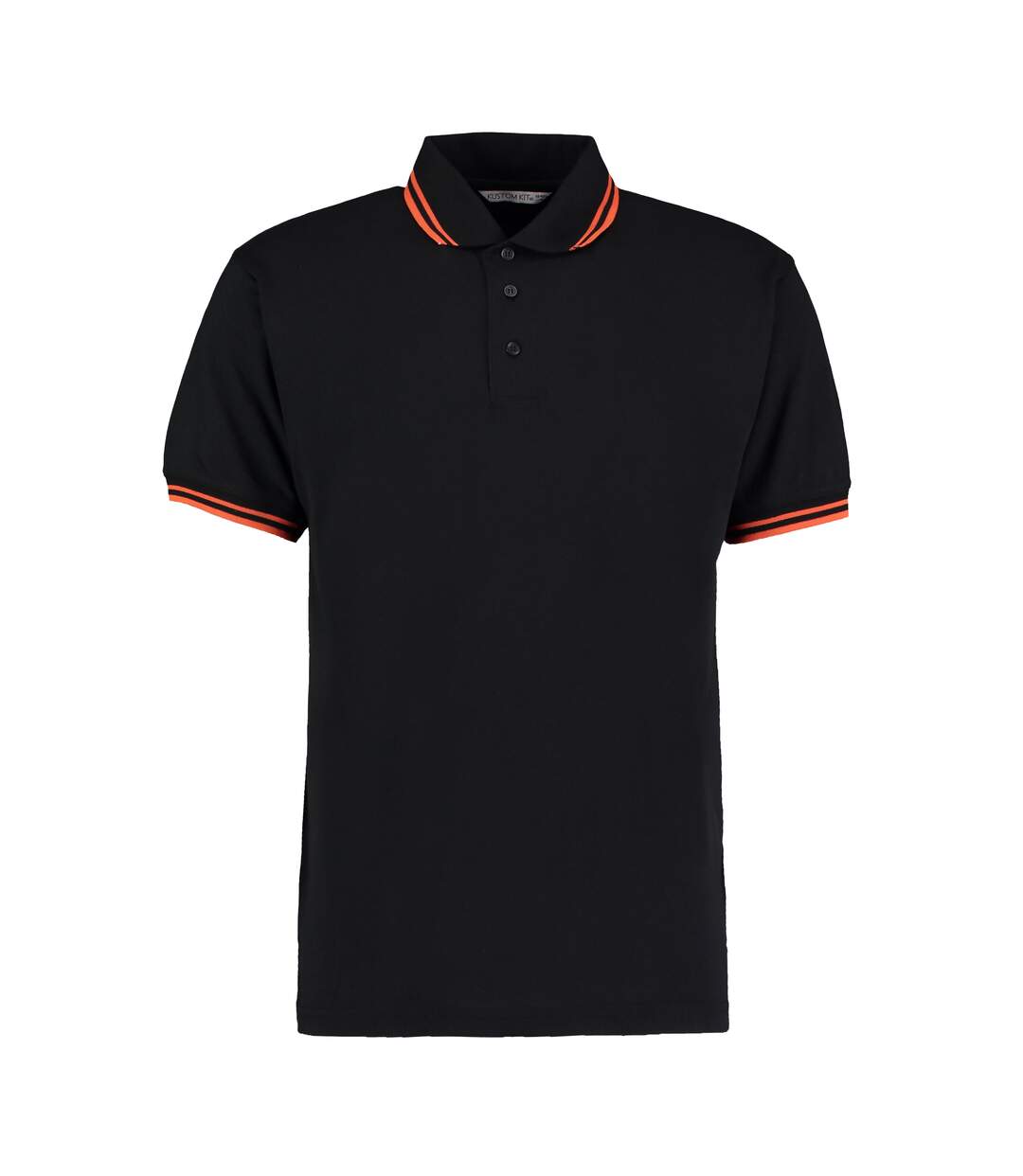 Polo À Manches Courtes  Pour Homme Noir Charbon Kustom Kit-1