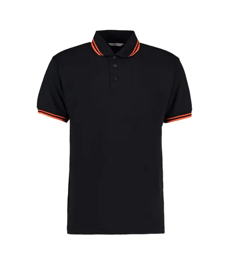 Polo À Manches Courtes  Pour Homme Noir Charbon Kustom Kit