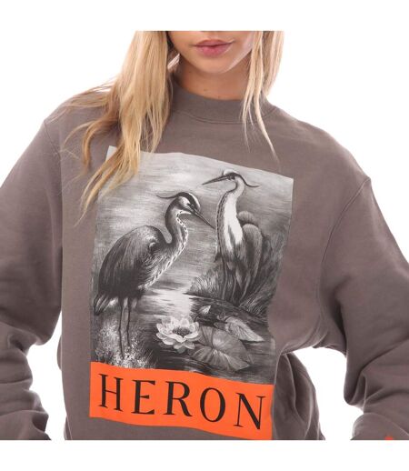 Sweat Femme Gris Noir Heron Preston