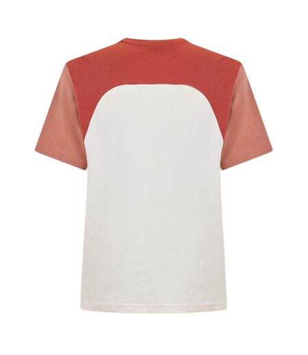 T-shirt Motif/style Blocs De Couleurs Homme Blanc Marron Marron Clair Lacoste