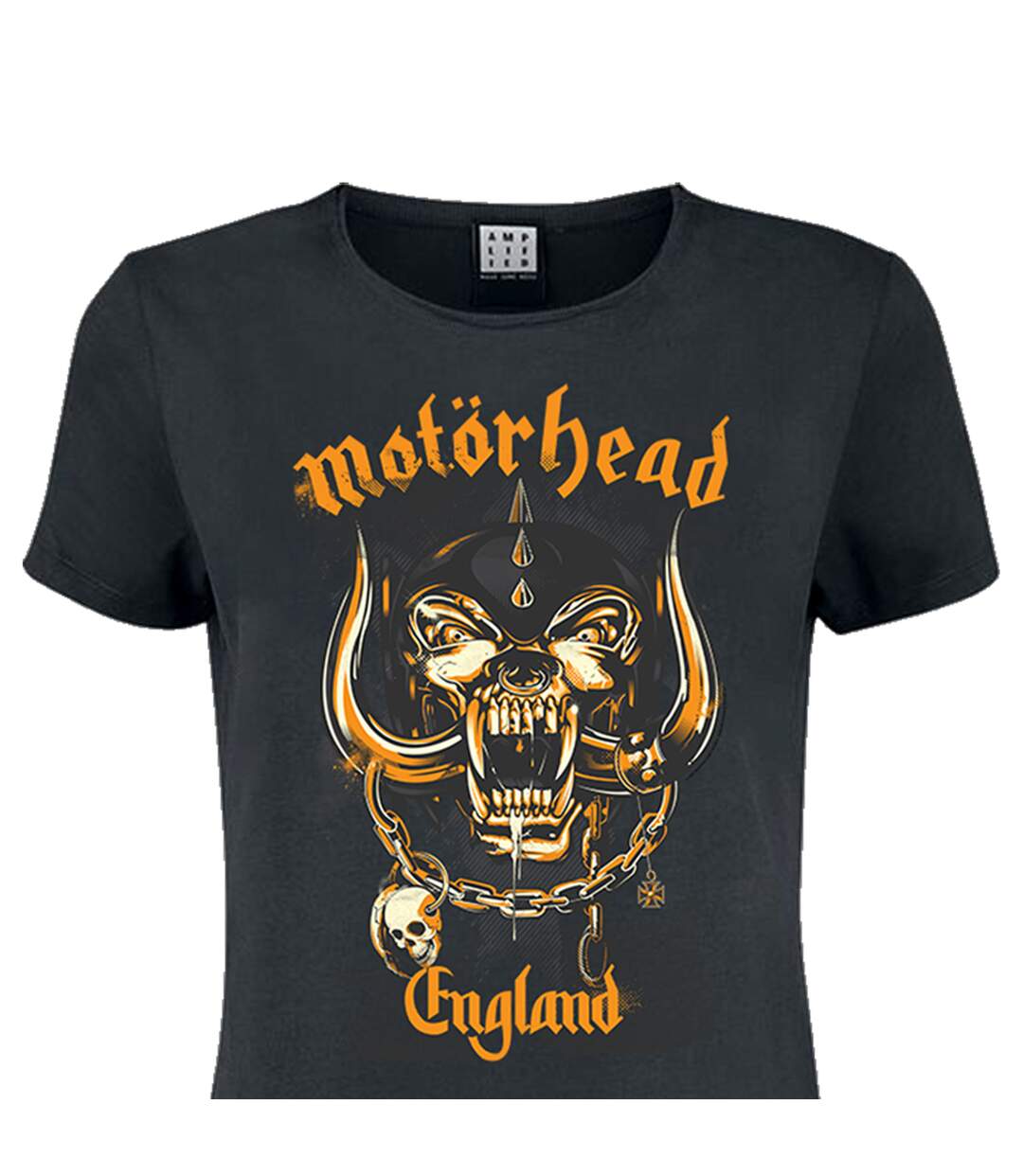 Womens/ladies england motorhead t-shirt dress charcoal/bronze Amplified-2