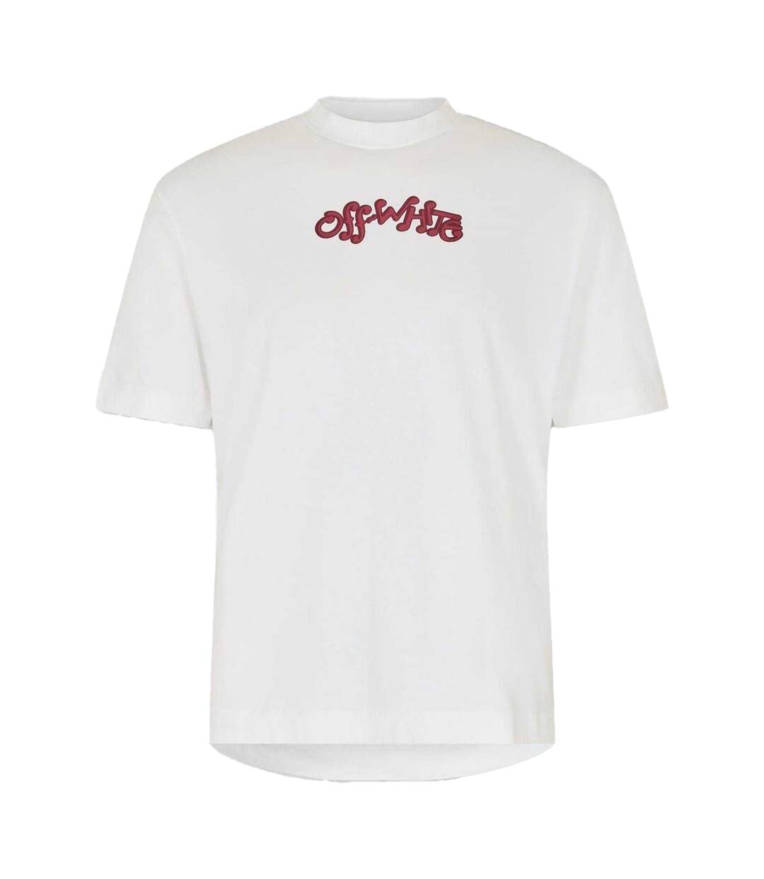 T-shirt Motif/style Imprimé Graphique Homme Blanc Rouge Off White-1