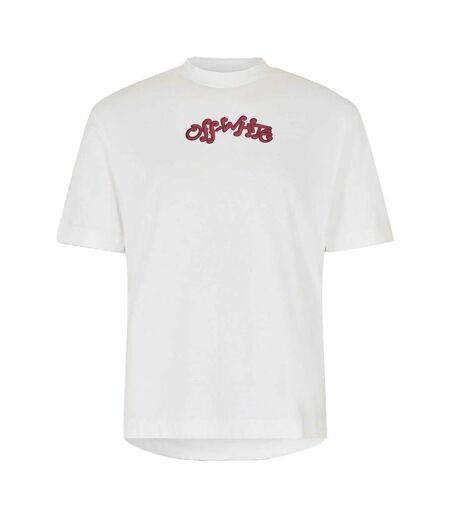 T-shirt Motif/style Imprimé Graphique Homme Blanc Rouge Off White