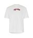 T-shirt Motif/style Imprimé Graphique Homme Blanc Rouge Off White-1