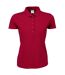 Polo À Manches Courtes Femmes Rouge Sombre Tee Jays-1