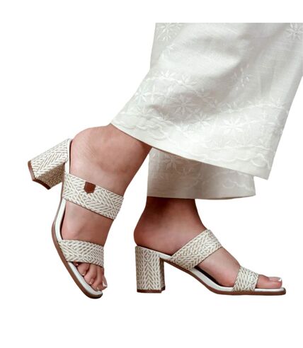 Talons hauts Larges slayed femme blanc Where´s That From