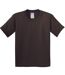 Youth unisex heavy cotton t-shirt dark chocolate Gildan