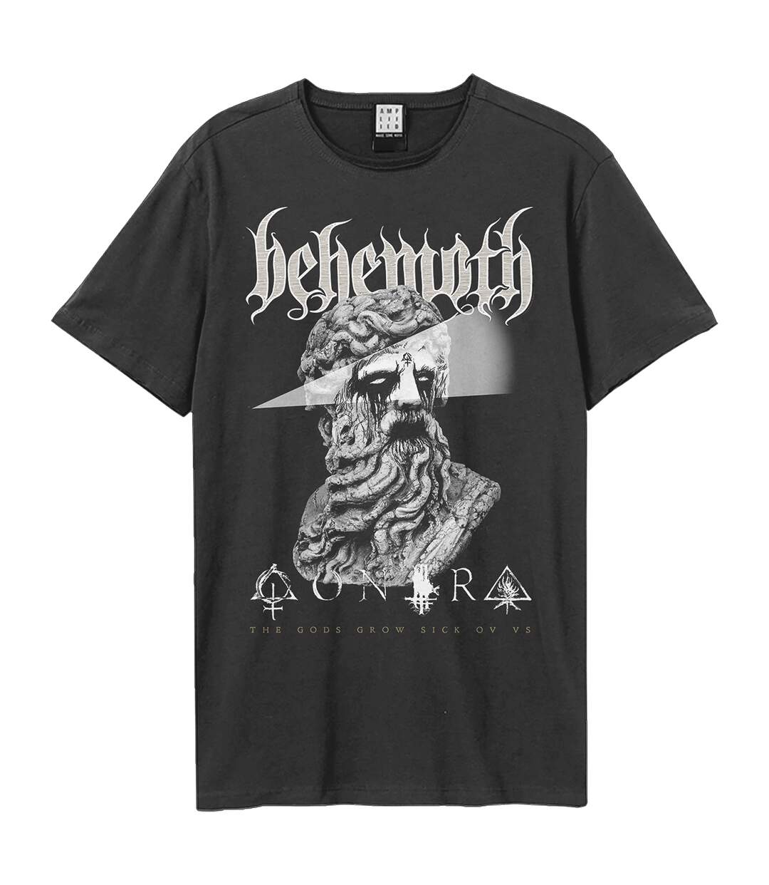 Unisex adult the gods grow sick of us behemoth t-shirt charcoal Amplified-1
