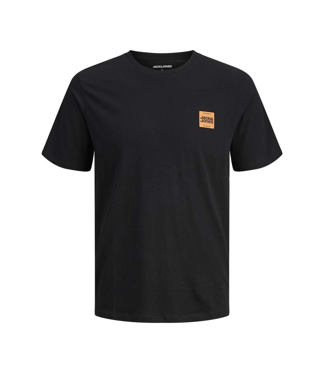 T-Shirt noir homme jack & jones brandy-1