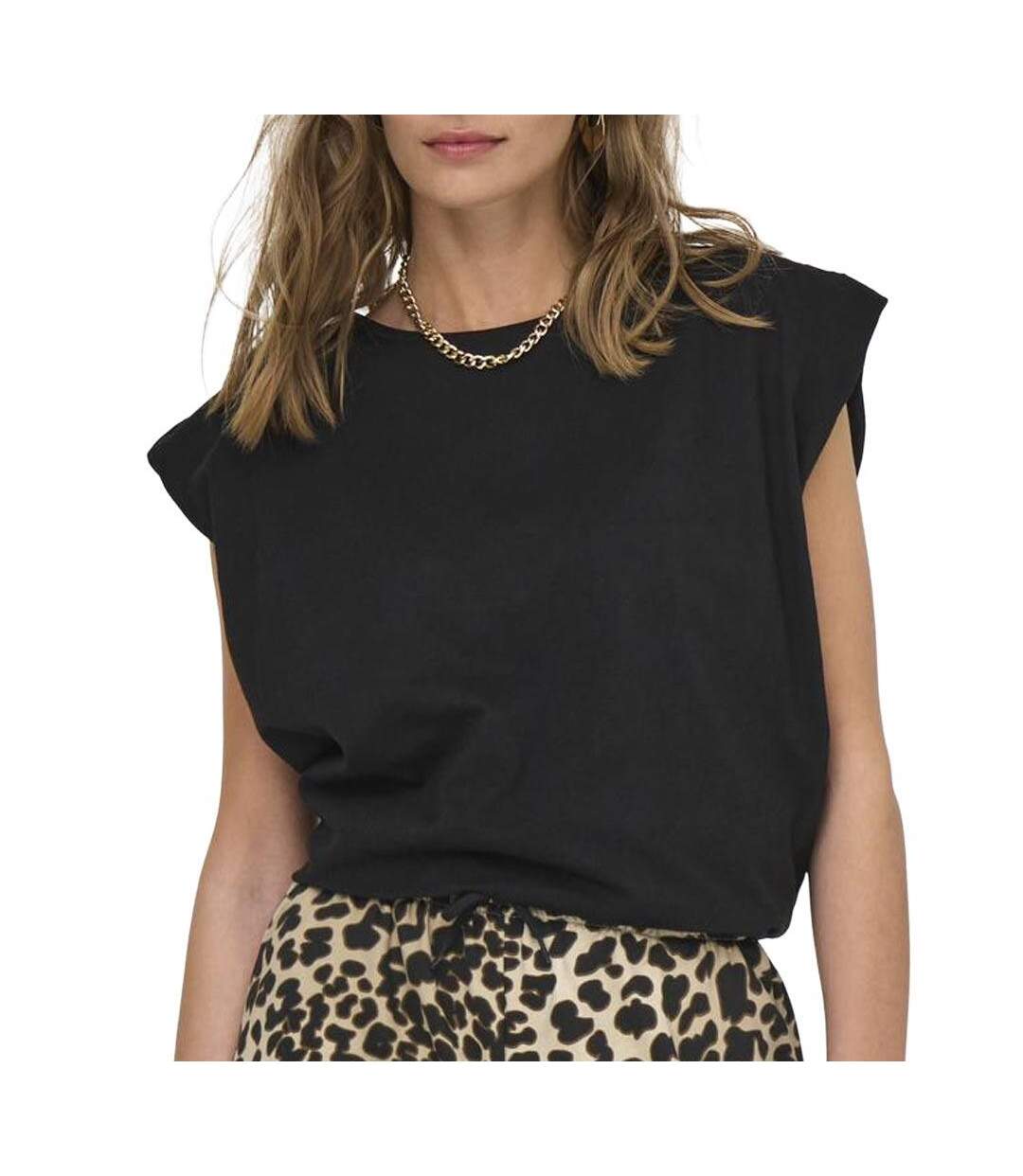 T-Shirt noir femme jdy mara-1