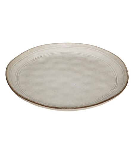 Lot de 6 Assiettes à Dessert Flower 21cm Gris