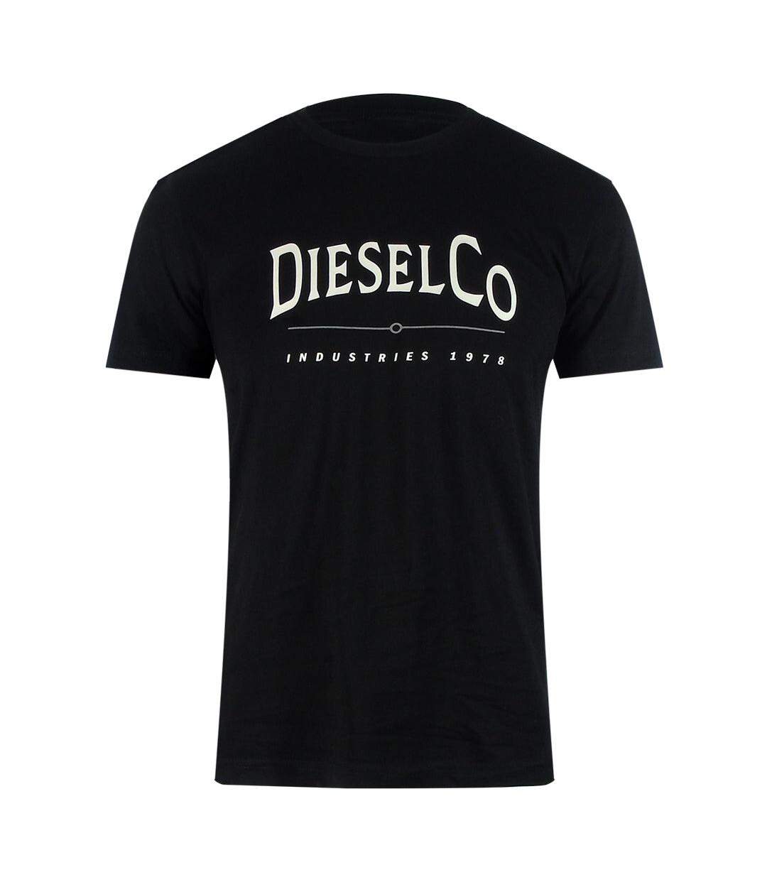 Mens Industries Premium Cotton T-shirt Black Diesel-1