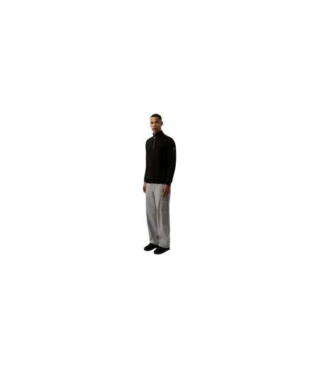 Mens Quarter Zip Regular Long-sleeved Sweatshirt Black Patrick