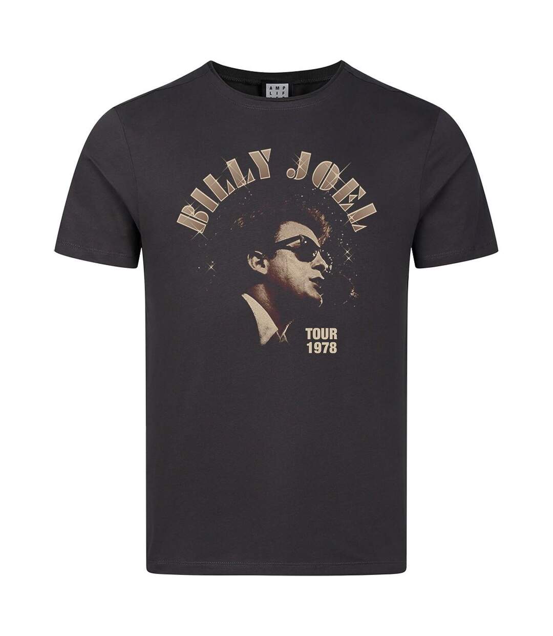 Unisex Adult 78 Tour Billy Joel T-shirt Charcoal Amplified-1