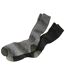 Pack of 2 Pairs of Kevlar® Socks - Black Grey