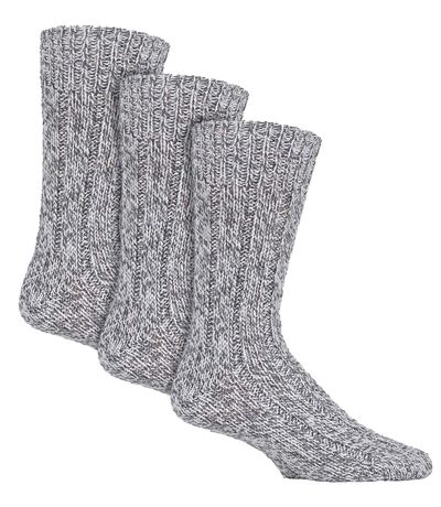 Country Pursuit - 3 Paires Homme Chaussettes Laine Bottes Rembourré