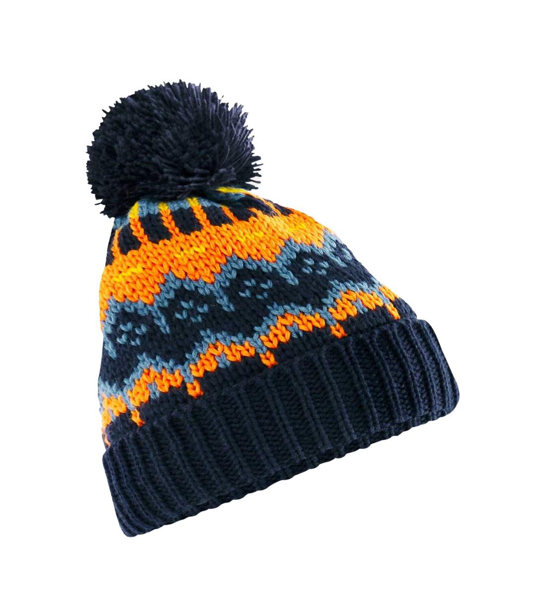 Unisex Adult Retro Skiing Beanie Blazing Blue Beechfield-1
