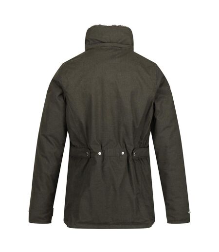 Veste Imperméable Motif/style Motif Écossais Leighton Femme Kaki Foncé Regatta