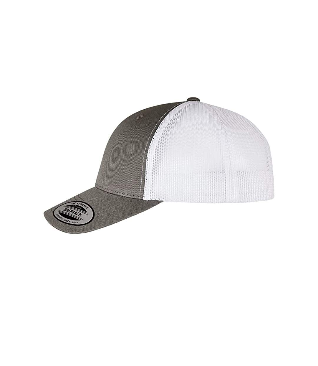 Casquette trucker classics adulte gris / blanc Flexfit-3