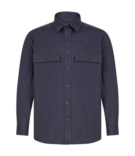 Front Row Unisex Adult Cotton Drill Overshirt (Navy)