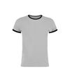 Kustom Kit Mens Fashion Fit Ringer T-Shirt (Light Grey Marl/Black) - UTPC3837