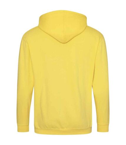 Mens full zip hoodie sun yellow Awdis