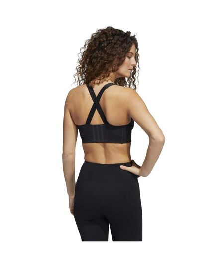 Womens/ladies Tlrd Impact Sports Bra Black White Adidas