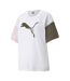 T-shirt Blanc/Kaki/Rose Femme Puma Msport Fashion - XS-1