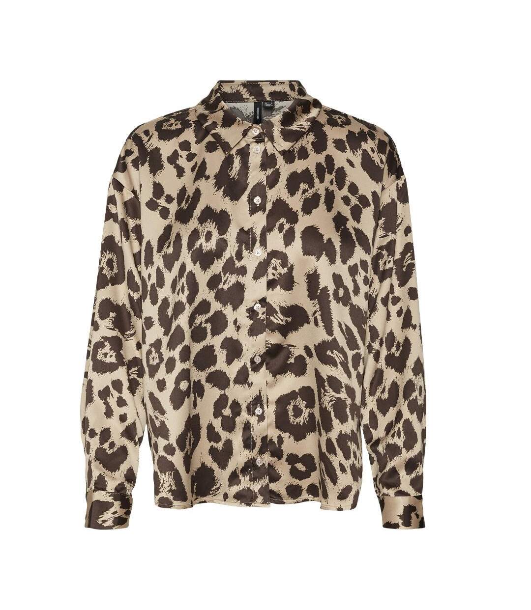 Chemise marron femme vero moda merle-3