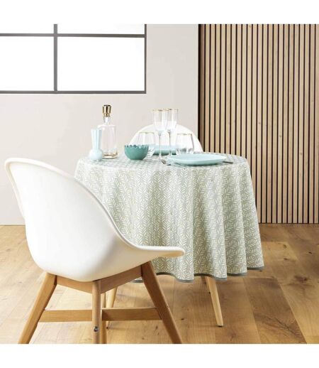 Nappe Ronde Imprimé Piana 180cm Sauge