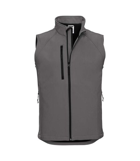 Russell Mens 3 Layer Soft Shell Gilet Jacket (Titanium)