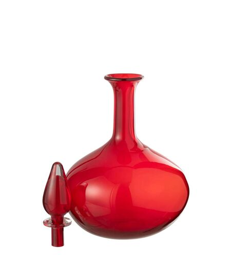 Vase Bouchon en Verre Herschel 33cm Rouge