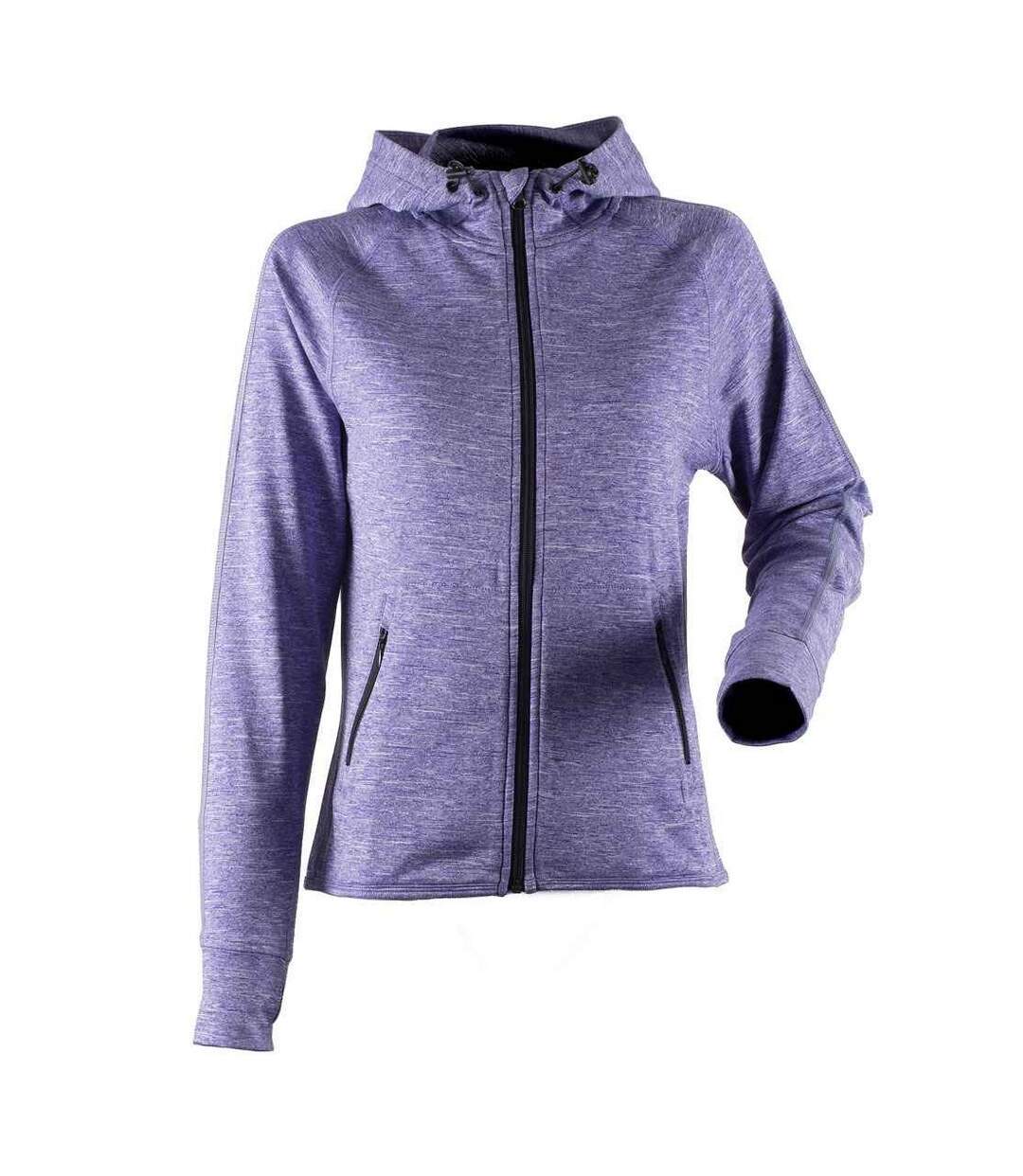 Sweat à capuche femme violet chiné Tombo Tombo