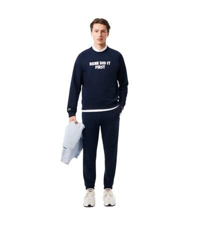 Sweat Rene Did It First Homme Bleu Marine Lacoste