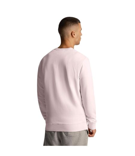 Mens crew neck long-sleeved sweatshirt light pink Lyle & Scott