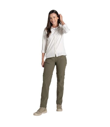 Womens/ladies pro iii nosilife convertible trousers wild olive Craghoppers