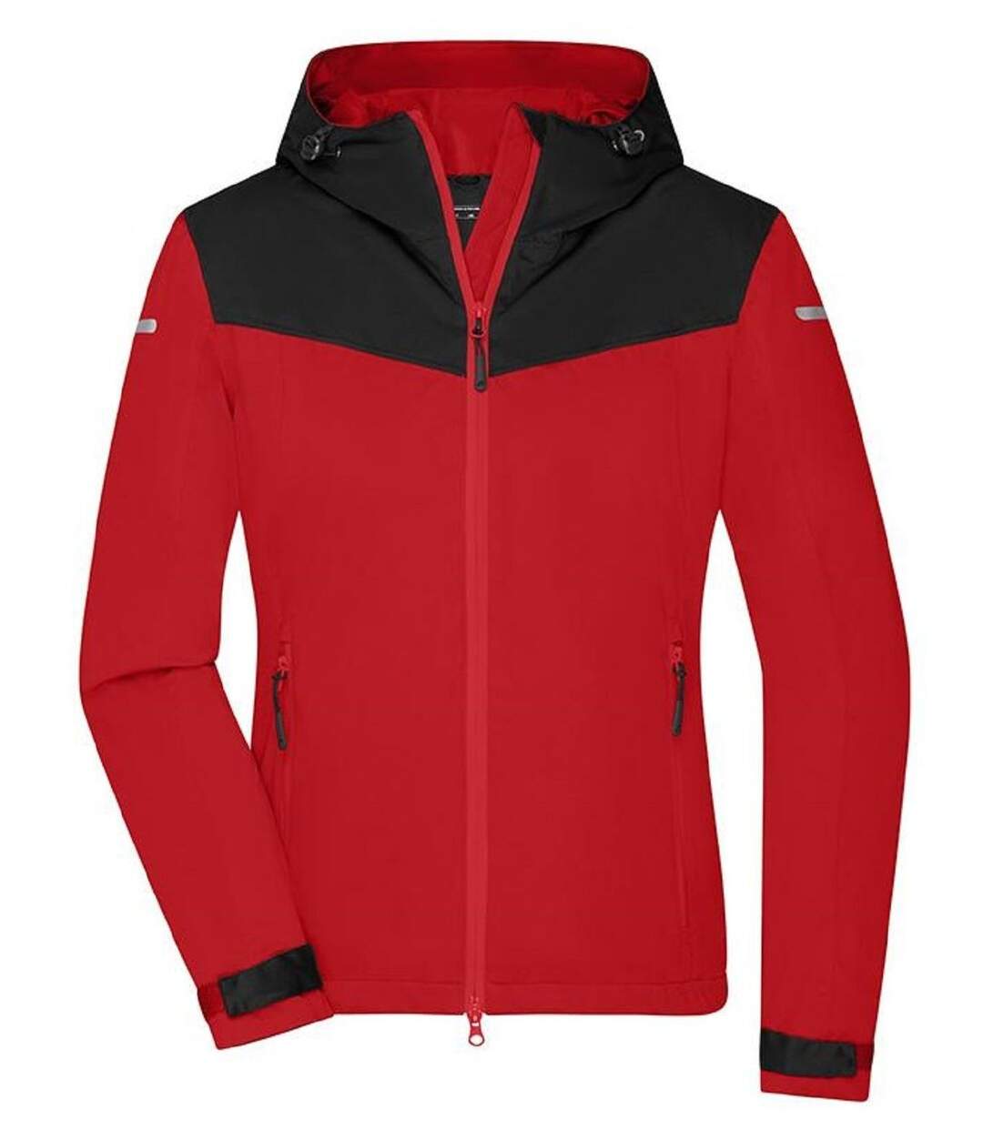 Veste 4 saisons softshell - Femme - JN1179 - rouge et noir-1